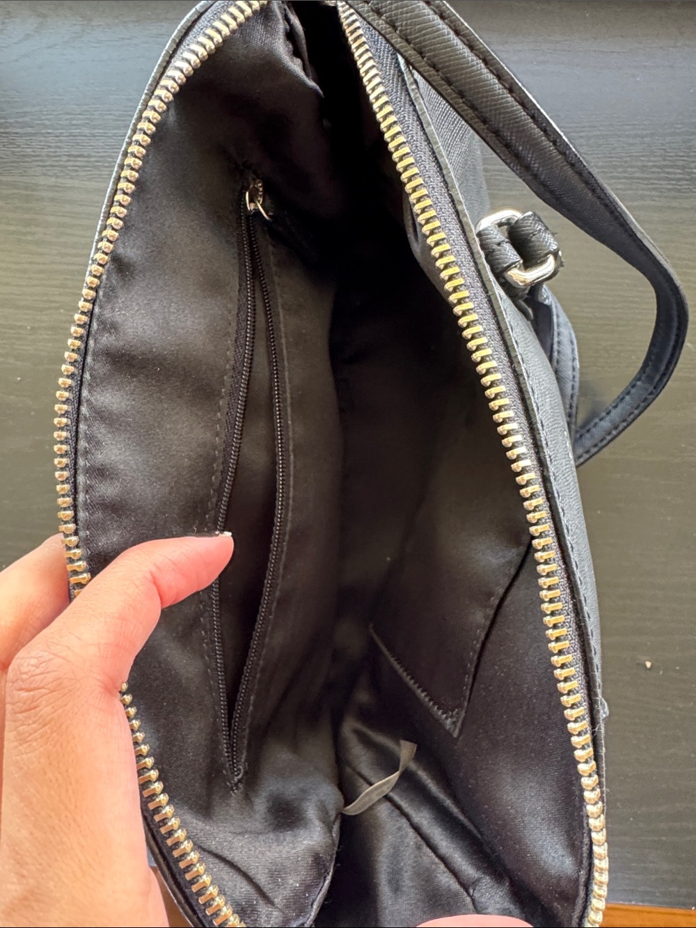 Coach Black Leather Shoulder Bag with Removable Strap - Picture 3 of 3